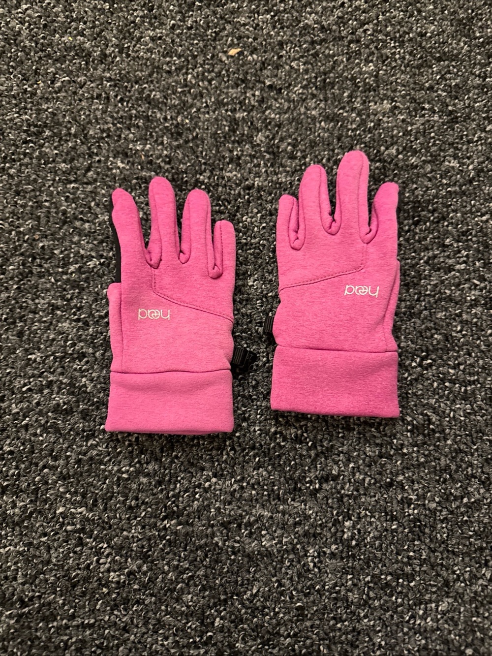 Pink Head Logo Fleece Gloves